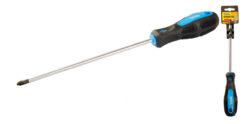 Отвёртка крестовая магнитная MASTERTOOL PH2х200 мм ручка с TPR покрытием 48-5220