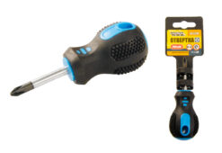 Отвёртка крестовая магнитная MASTERTOOL PH2х38 мм ручка с TPR покрытием 48-5238