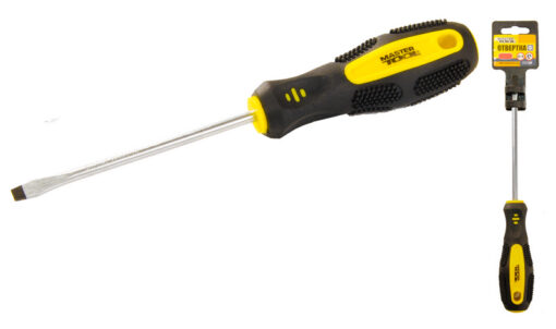 Отвёртка шлицевая MASTERTOOL SL5х100 мм ручка с TPR покрытием 48-5510