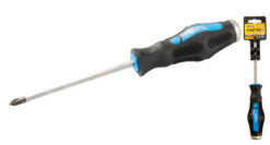 Отвёртка ударная крестовая магнитная MASTERTOOL PH1х100 мм ручка с TPR покрытием 49-5110