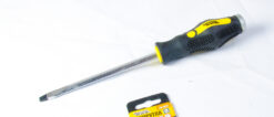 Отвёртка ударная шлицевая магнитная MASTERTOOL SL8х150 мм ручка с TPR покрытием 49-5815