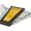 Ключи рожково-накидные MASTERTOOL SATIN FINISH набор 12 шт (6-14/17/19/22 мм) 31CRV3 DIN3113 71-2112