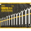 Ключи рожково-накидные MASTERTOOL PROFI набор 12 шт ролл (6/7/8/10-15/17/19/22) DIN3113 пожизненная гарантия 72-0112