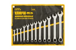 Ключи рожково-накидные MASTERTOOL PROFI набор 12 шт ролл (6/7/8/10-15/17/19/22) DIN3113 пожизненная гарантия 72-0112