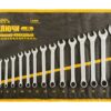 Ключи рожково-накидные MASTERTOOL PROFI набор 15 шт ролл (6-19/22) DIN3113 пожизненная гарантия 72-0115