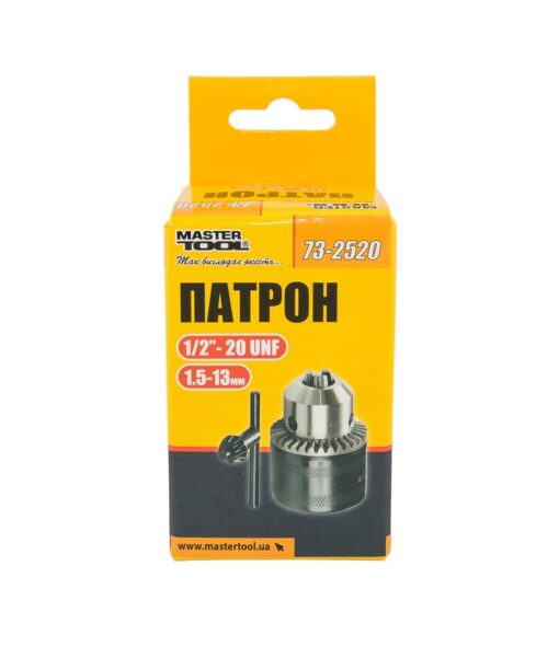 Патрон для дрели с ключом MASTERTOOL 1/2"-20 1.5-13 мм 73-2520 — изображение 5
