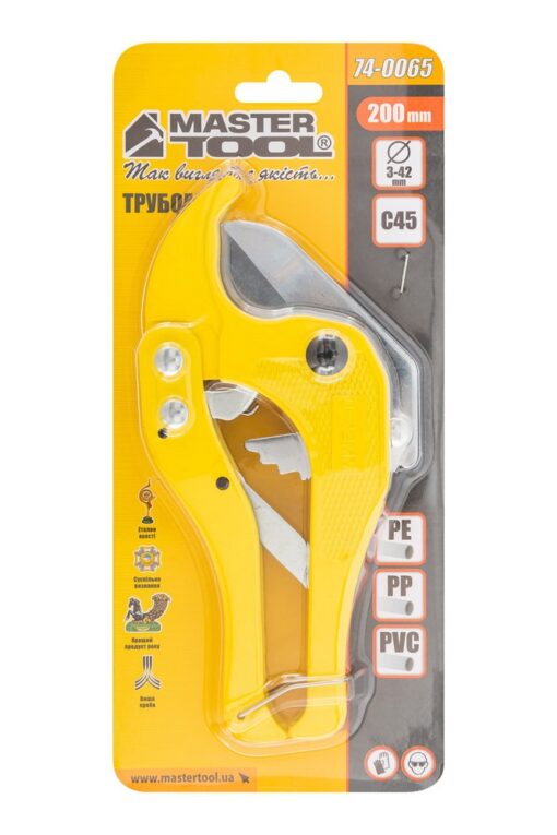 Труборез для пластиковых труб MASTERTOOL 3-42 мм прямое лезвие 74-0065 — изображение 6