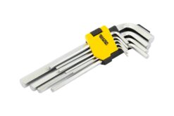 Ключи шестигранные MASTERTOOL CrV 1,5-10 мм 74/172 мм набор 9 шт 75-0956