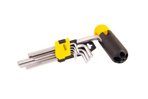 Ключи шестигранные с держателем MASTERTOOL CrV 1,5-10 мм 74/172 мм набор 9 шт 75-0958