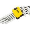 Ключи TORX MASTERTOOL CrV Т10/Т50 55/133 мм набор 9 шт 75-0960