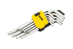 Ключи TORX MASTERTOOL CrV Т10/Т50 55/133 мм набор 9 шт 75-0960