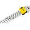 Ключи TORX MASTERTOOL CrV Т10/Т50 90/227 мм набор 9 шт 75-0961