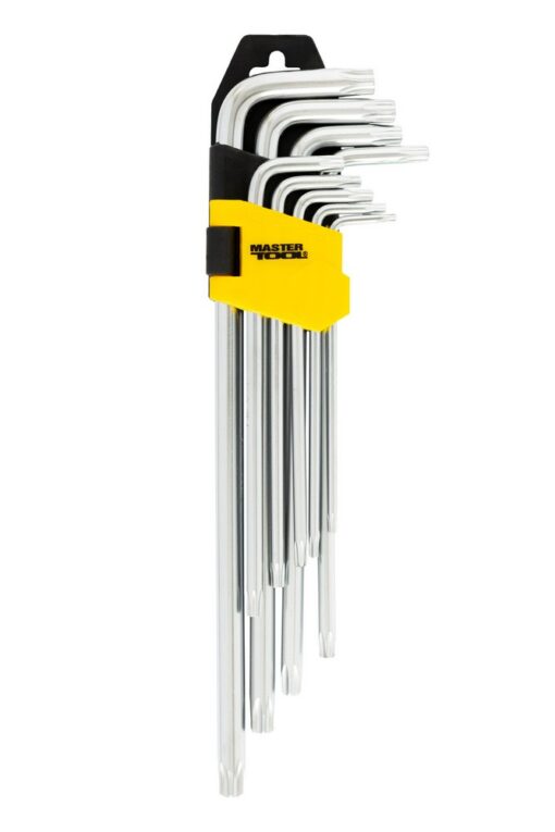 Ключи TORX MASTERTOOL CrV Т10/Т50 90/227 мм набор 9 шт 75-0961 — изображение 2