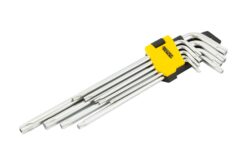 Ключи TORX MASTERTOOL CrV Т10/Т50 90/227 мм набор 9 шт 75-0961