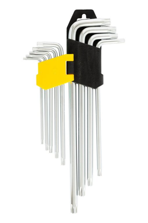 Ключи TORX MASTERTOOL CrV Т10/Т50 90/227 мм набор 9 шт 75-0961 — изображение 3