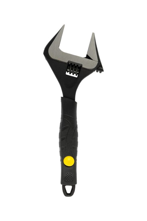 Ключ разводной MASTERTOOL 200 мм 0 – 38 мм тонкие губки CrV рукоятка с TPR накладкой 76-0322 — изображение 3