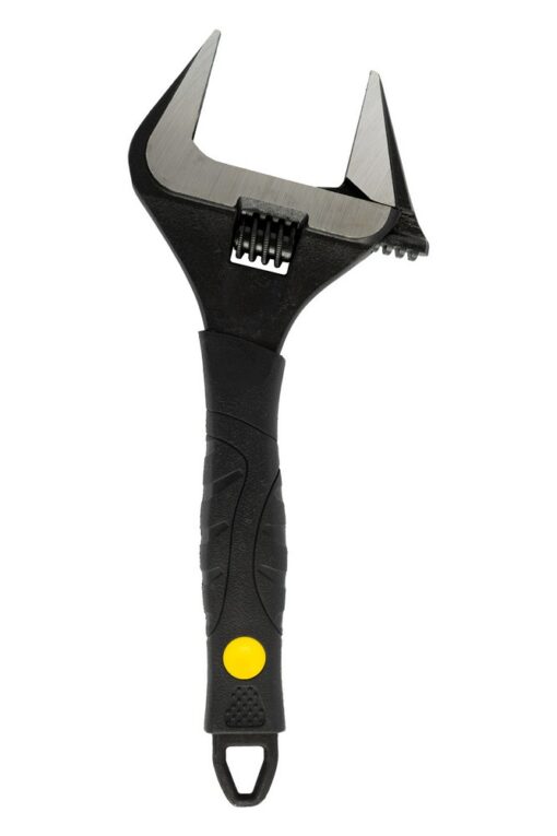 Ключ разводной MASTERTOOL 250 мм 0 – 50 мм тонкие губки CrV рукоятка с TPR накладкой 76-0323 — изображение 3