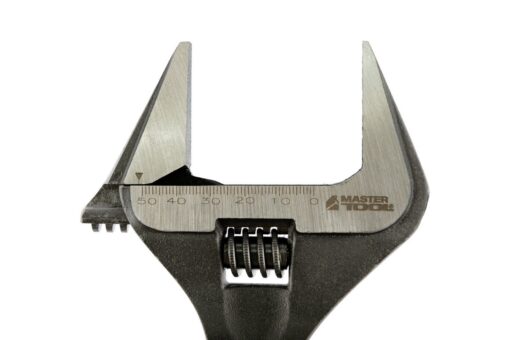 Ключ разводной MASTERTOOL 250 мм 0 – 50 мм тонкие губки CrV рукоятка с TPR накладкой 76-0323 — изображение 4