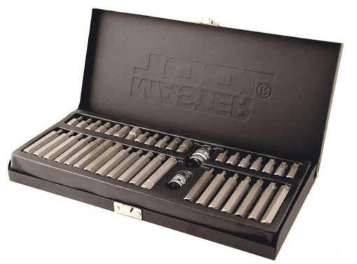 Набор насадок MASTERTOOL TORX/HEX/SPLINE 40 шт в металлическом кейсе 78-1240