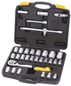 Набор инструментов MASTERTOOL PROFI ½" 32 шт 8-32 мм CrV50BV30 противоударный кейс 78-4032