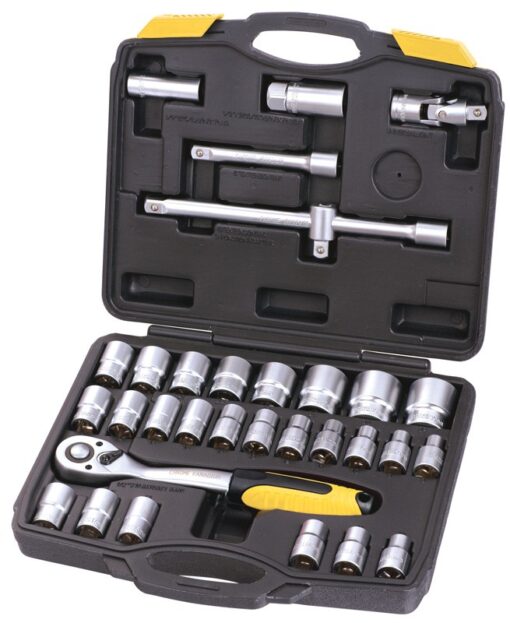 Набор инструментов MASTERTOOL PROFI ½" 32 шт 8-32 мм CrV50BV30 противоударный кейс 78-4032