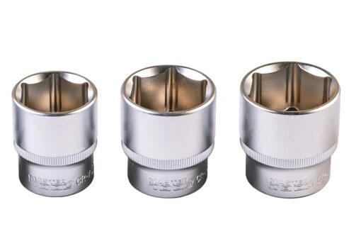 Набор инструментов MASTERTOOL PROFI ½" 24 шт 10-32 мм гнутый вороток CrV50BV30 металлический кейс 78-4125 — изображение 9