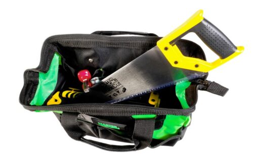 Сумка для инструментов MASTERTOOL 360х210х260 мм 8 карманов пластиковое дно 1680 DEN 79-1914 — изображение 8