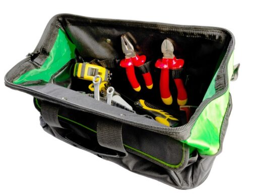 Сумка для инструментов MASTERTOOL 460х250х300 мм 8 карманов пластиковое дно 1680 DEN 79-1918 — изображение 10