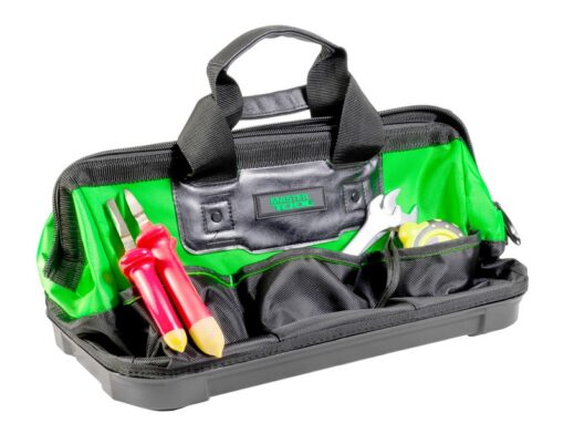 Сумка для инструментов MASTERTOOL 460х250х300 мм 8 карманов пластиковое дно 1680 DEN 79-1918 — изображение 9