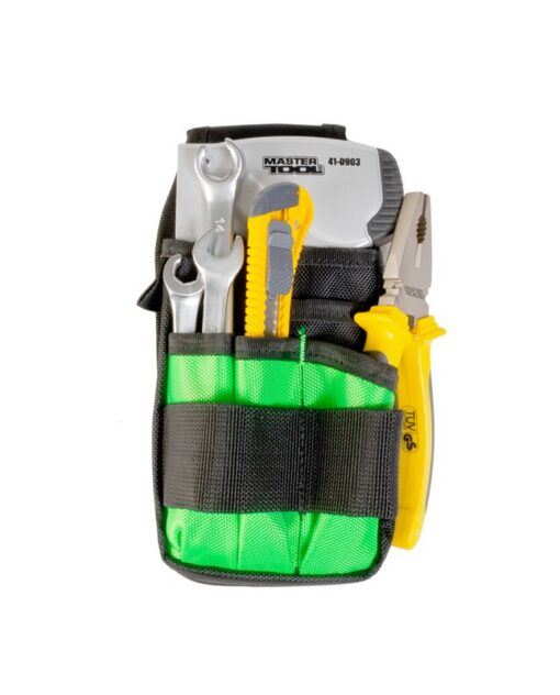 Сумка поясная для инструментов MASTERTOOL 250х120 мм 6 карманов 1680 DEN 79-1932 — изображение 5