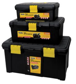 Ящики для инструментов MASTERTOOL комплект 3 шт с пластиковыми замками 12.5"/16"/19.5" (79-2219/2216/2212) 79-2000