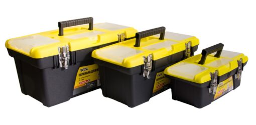 Ящики для инструментов MASTERTOOL комплект 3 шт с металлическими замками съемные органайзеры 13"/16"/19" (79-2313/2316/2319) 79-2004 — изображение 2