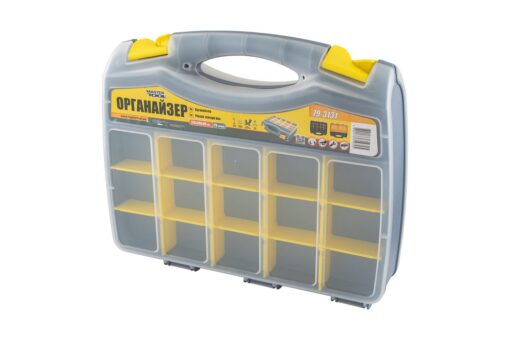 Органайзер двухсторонний MASTERTOOL с ручкой 15" 370х300х80 мм 15 секций/10 лотков 79-3131 — изображение 2