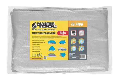 Тент MASTERTOOL SILVER 4х8 м 110 г/м² 79-7408 — изображение 4