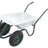 Тачка садово-строительная MASTERTOOL D-22 двухколесная 85 л/230 кг колесо пневматическое с камерой PN 3.5х8 Ø 37 см подшипник 79-9846