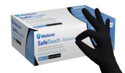 Рукавички огл. нітрилові текстур. без пудри нестерильні SafeTouch® Advanced™ Black(50 пар/пач) (62005)