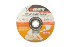 Диск абразивный отрезной для металла и нержавеющей стали GRANITE PROFI +30 180х1.6х22.2 мм 8-06-180