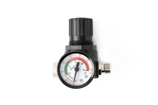 Краскопульт пневматический MASTERTOOL HVLP GLAZE ВПЛБ 600 мл Ø 1,4 мм круглый/плоский факел 150-220 л/мин 3-4 бар манометр 80-8910 — изображение 4
