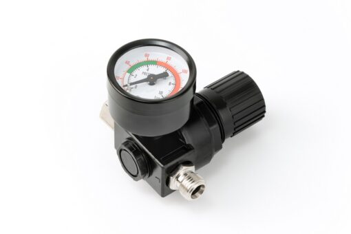 Краскопульт пневматический MASTERTOOL HVLP GLAZE ВПЛБ 600 мл Ø 1,4 мм круглый/плоский факел 150-220 л/мин 3-4 бар манометр 80-8910 — изображение 5