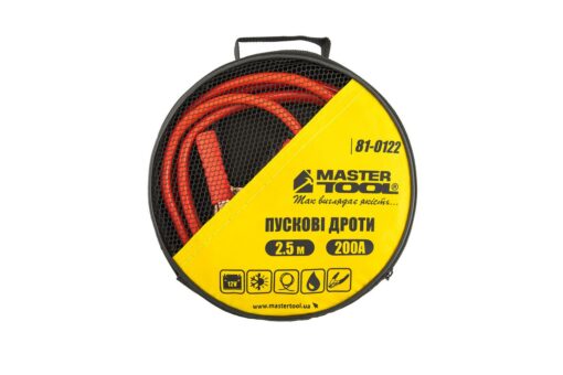 Провода пусковые MASTERTOOL 200А/12V 2.5 м t до -40°C сумка для хранения 81-0122 — изображение 4