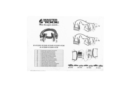 Провода пусковые MASTERTOOL 800А/12V/24V 4 м t до -40°C сумка для хранения 81-0128 — изображение 3