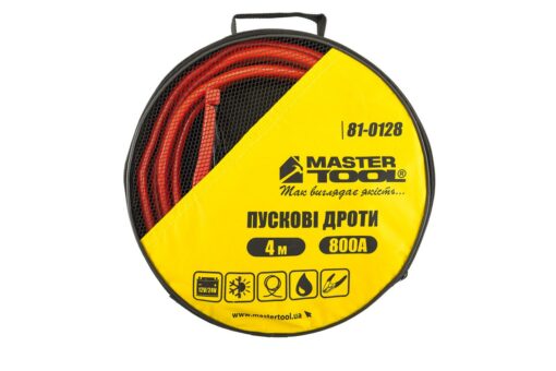 Провода пусковые MASTERTOOL 800А/12V/24V 4 м t до -40°C сумка для хранения 81-0128 — изображение 4