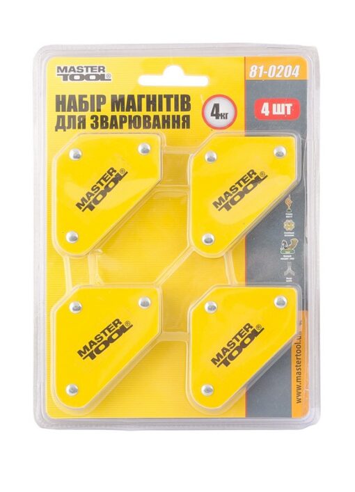Набор магнитов для сварки MASTERTOOL 4 кг 45°/90°/135° 4 шт 81-0204 — изображение 3