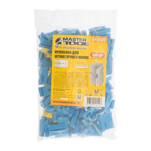 Крепление для штукатурного маяка MASTERTOOL набор 100 шт 81-0509 — изображение 3