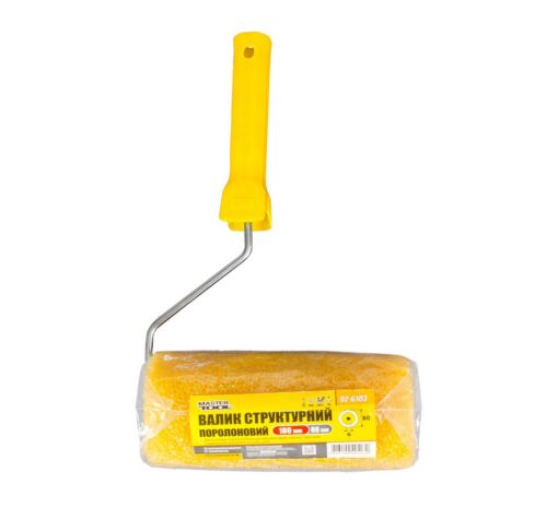 Валик малярный структурный MASTERTOOL Moltopren Decor 80/180 мм Ø 6 мм с ручкой 92-6103 — изображение 3