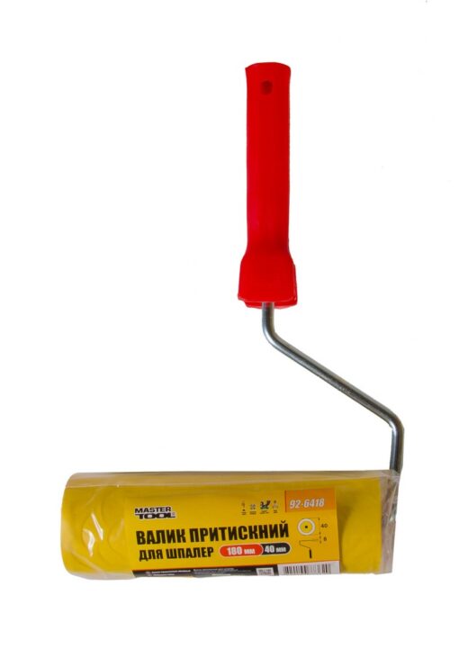 Валик прижимной для обоев MASTERTOOL 58/180 мм Ø 8 мм с ручкой 92-6418 — изображение 3