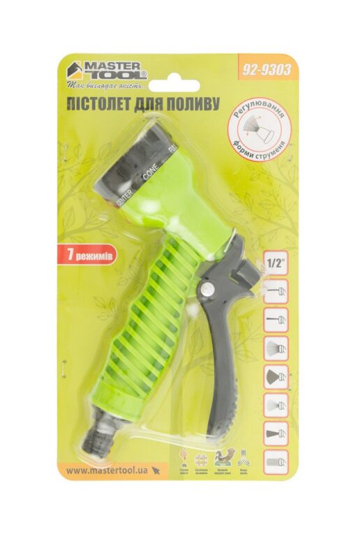 Пистолет для полива MASTERTOOL DEW LINE ½" 7 режимов 92-9303 — изображение 4