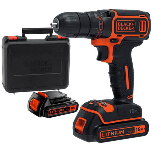 Дрель-шуруповерт аккумуляторная BLACK+DECKER BDCDC18KB — изображение 2