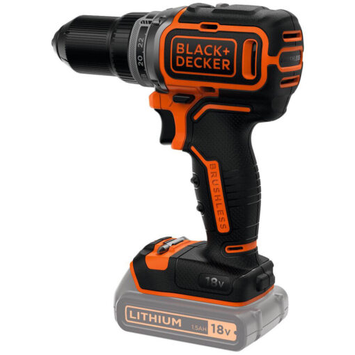 Дрель-шуруповерт аккумуляторная бесщёточная BLACK+DECKER BL186N — изображение 2