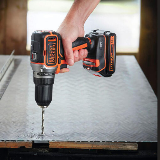 Дрель-шуруповерт аккумуляторная бесщёточная BLACK+DECKER BL186N — изображение 5